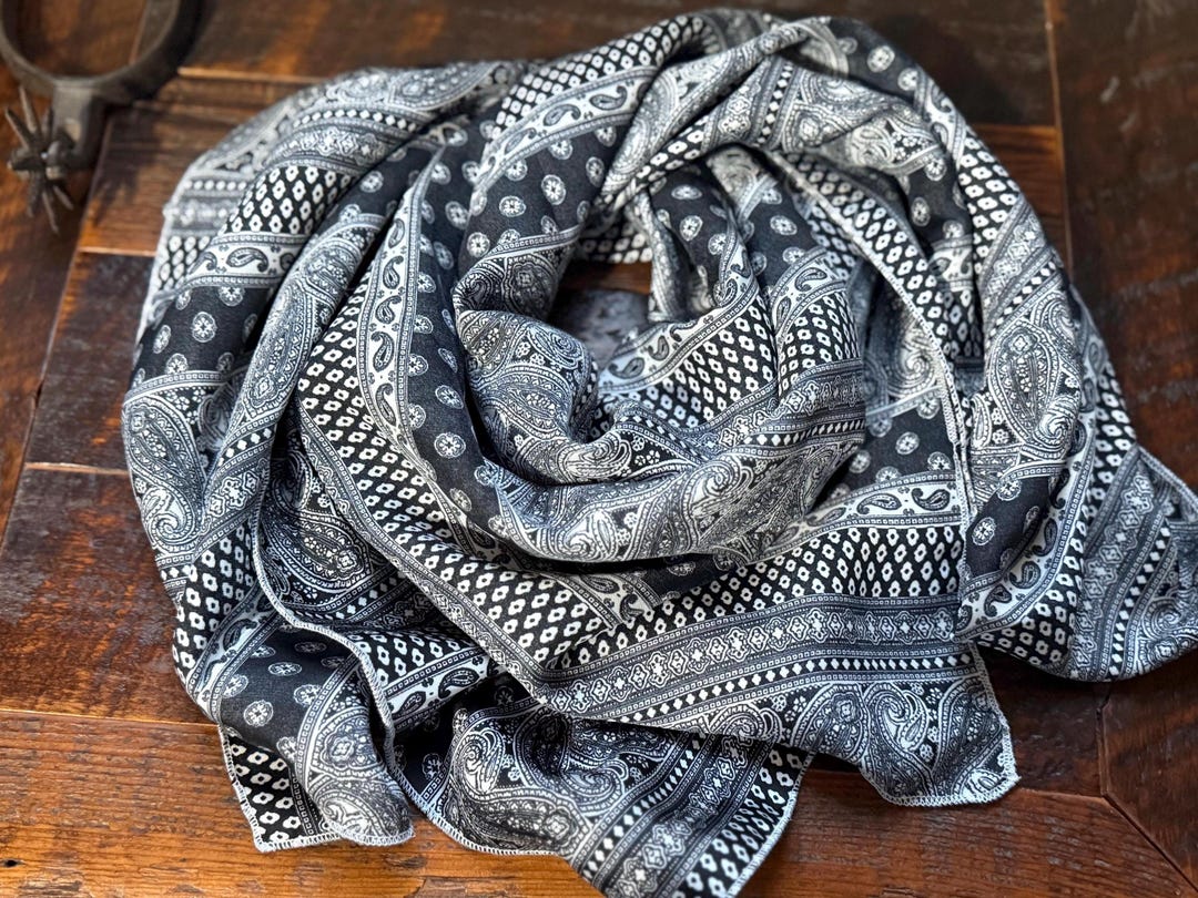 Black Paiely Wild Rag - Etsy