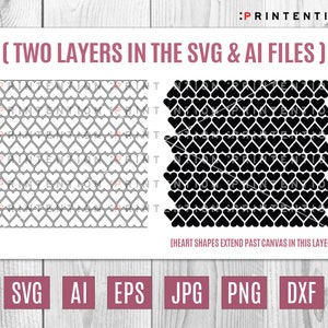 Hearts SVG Repeating Pattern Digital Paper Eps Png Ai | Etsy