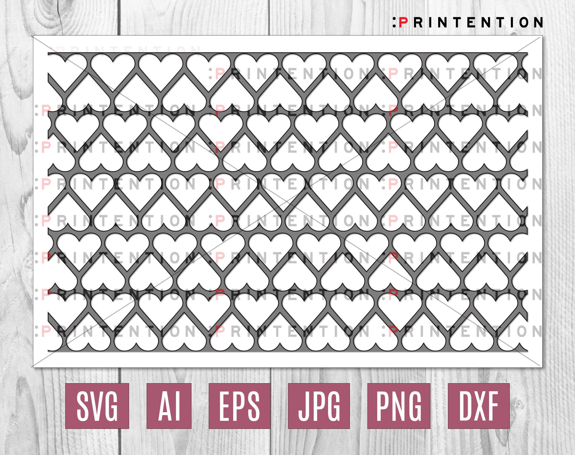 Hearts SVG Repeating Pattern - Digital Paper - Eps - Png - Ai -jpg ...