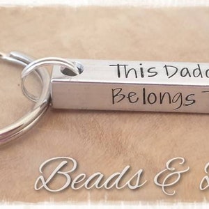 This Daddy Belongs To, Personalised Fathers Day Gift, Personalised Dad Gift, Daddy Keyring, Uncle Gift, Grandad Gift, Gift For Dad