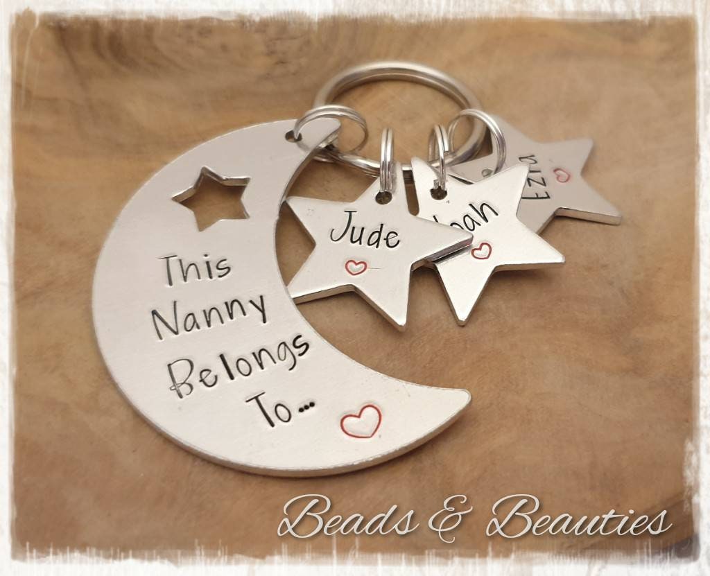 Key Rings Nanny This Nanny Belongs to Keyring, Handstamped, Personalised Keyring for ...