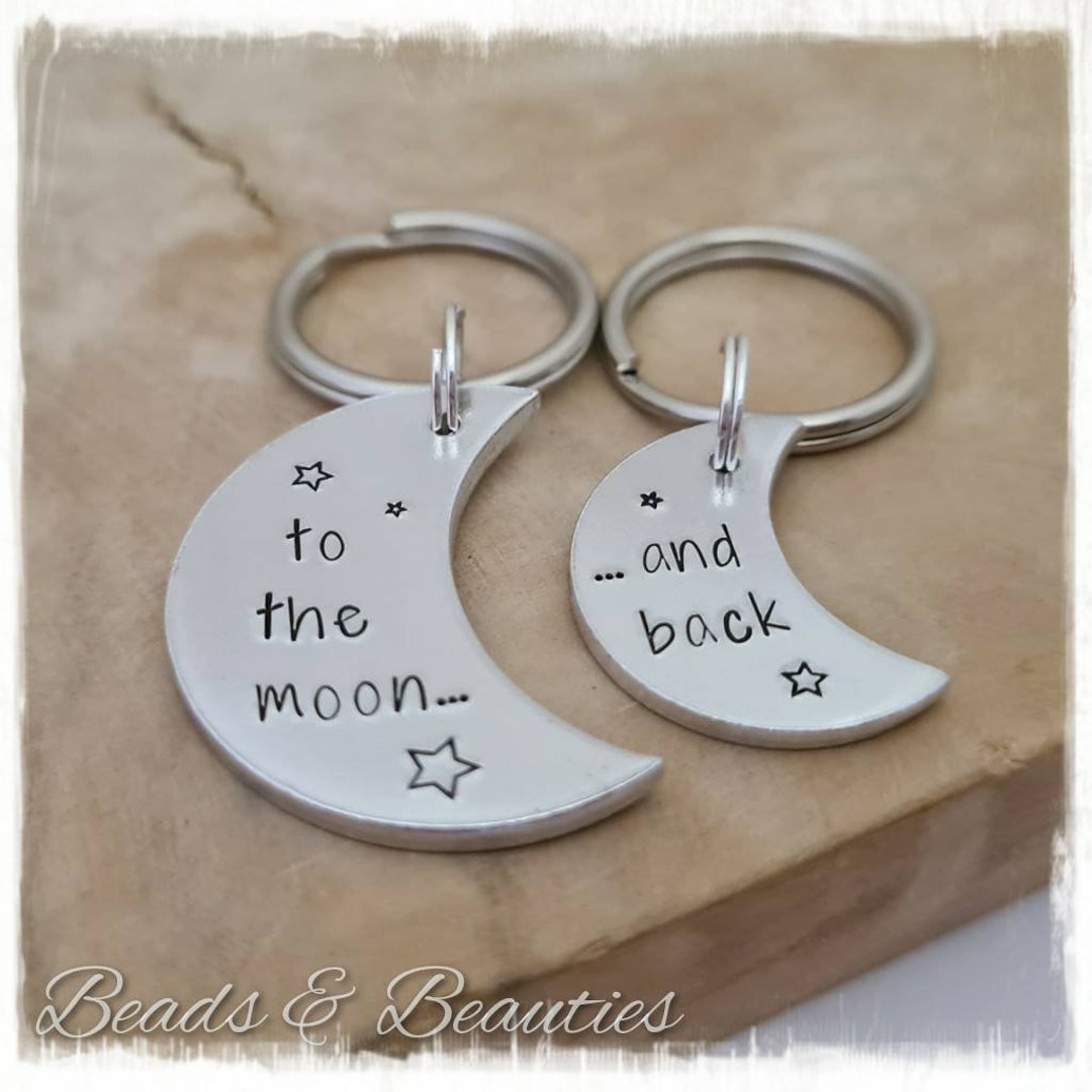 To The Moon And Back Keyrings Matching Keyrings Pair - Etsy.de