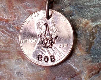 DEVIL Gnome / Gnome Gift / Penny PERSONALIZED key ring Choice of Dates 1959 through 2025