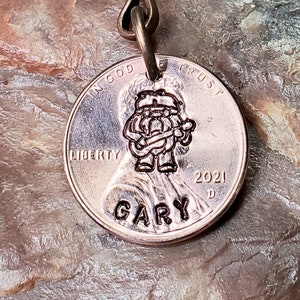 HIPPIE / Hippie guitar / Hippie man / Hippie woman / peace Hippie/ PERSONALIZED Penny key ring / key chain Choice of Dates 1959 through 2025