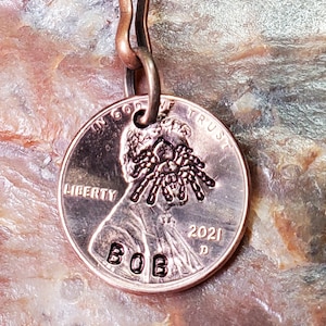 TARANTULA / Tarantula Gift /  Penny PERSONALIZED key ring / Style 1 /  Choice of Dates 1959 through 2025