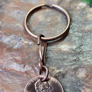 COUGAR / Mountain Lion / Panther / Puma / Cougar Gift / PERSONALIZED Penny Key chain Keyring DATES available 1959 through 2025