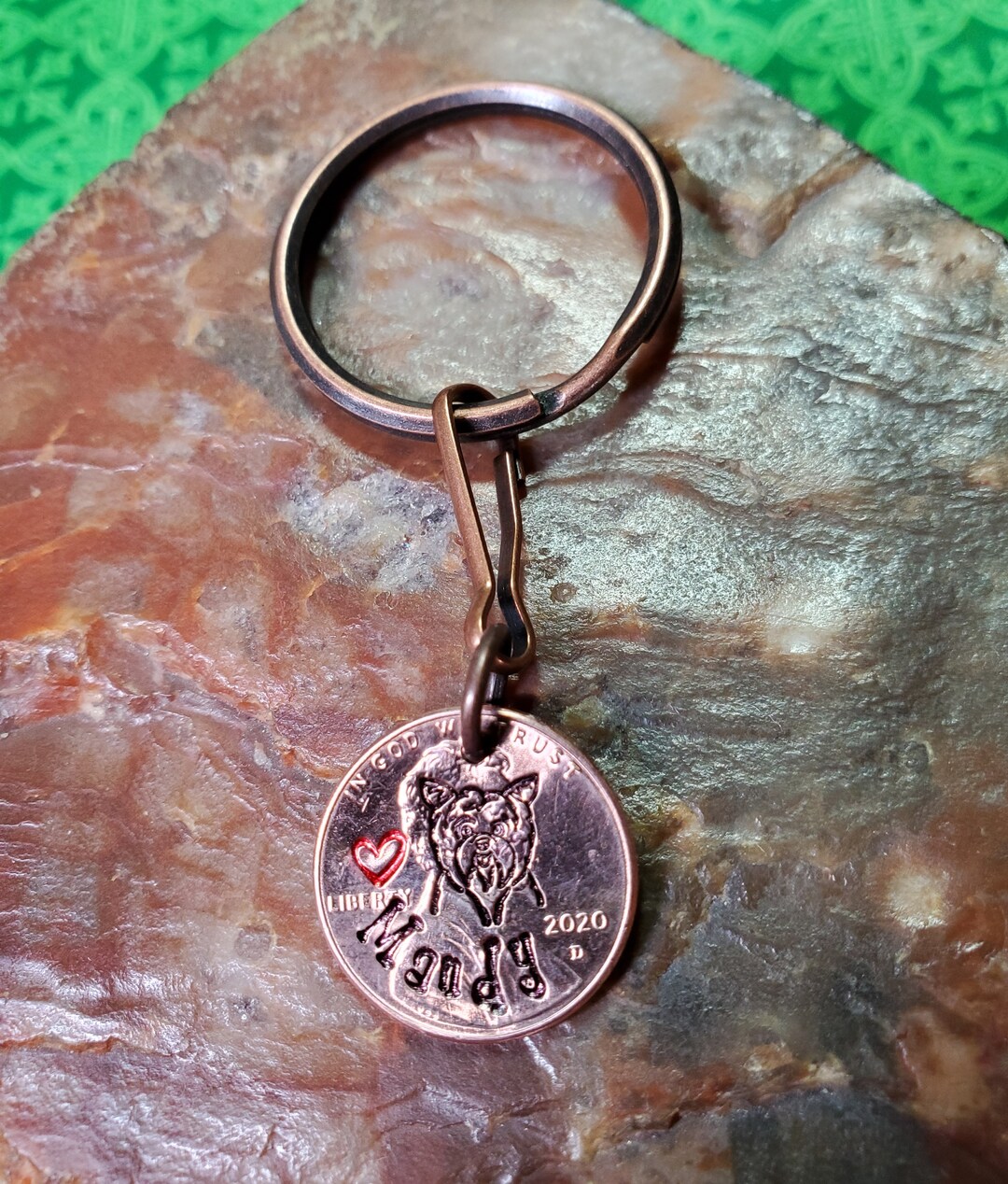 YORKSHIRE TERRIER With Heart / Yorkie / Yorkie Gift / Penny ...
