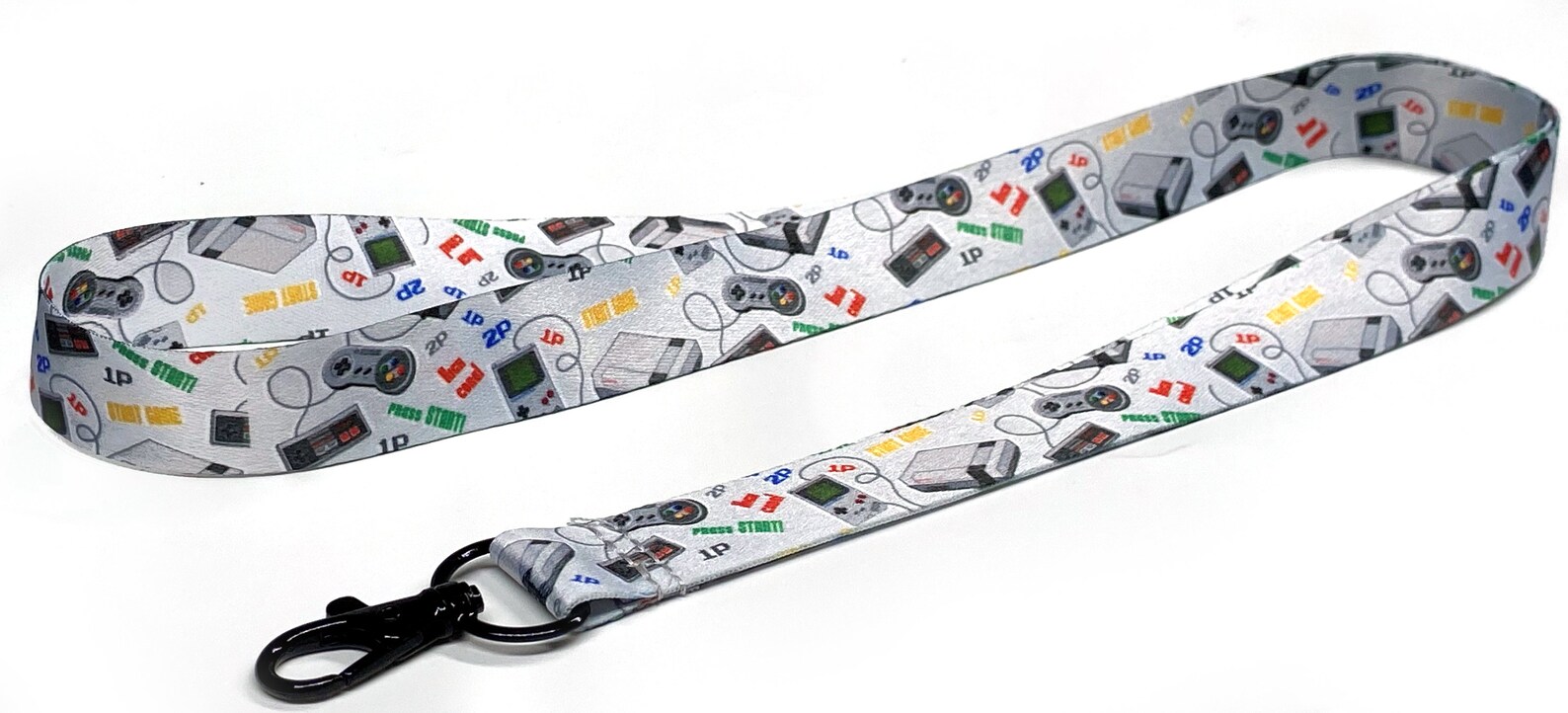 Nintendo Lanyard Keychain Neck Strap Classic Video Games ID Etsy