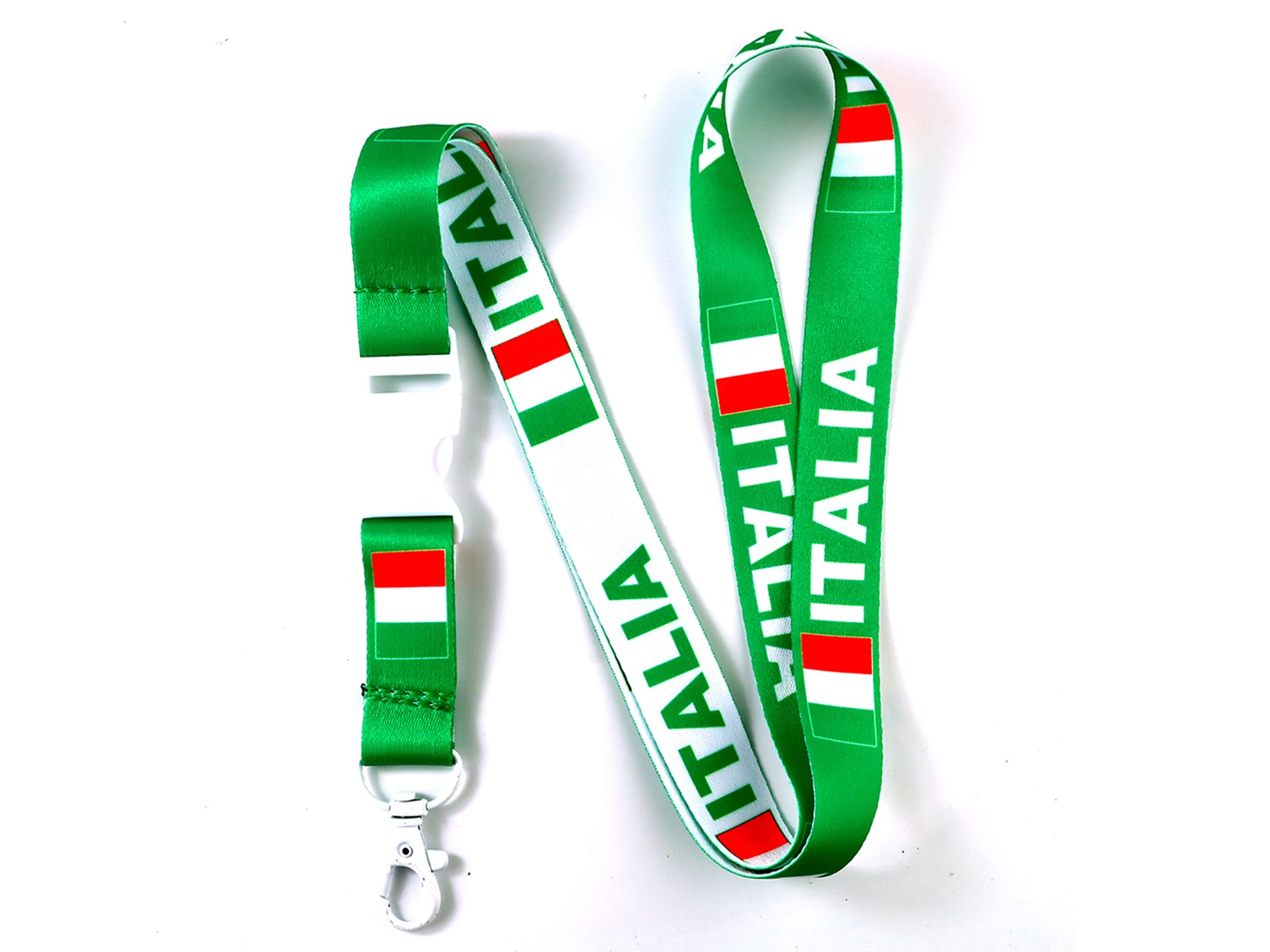 Italy Italia Lanyard Keychain Neck Strap Reversible ID Badge Etsy