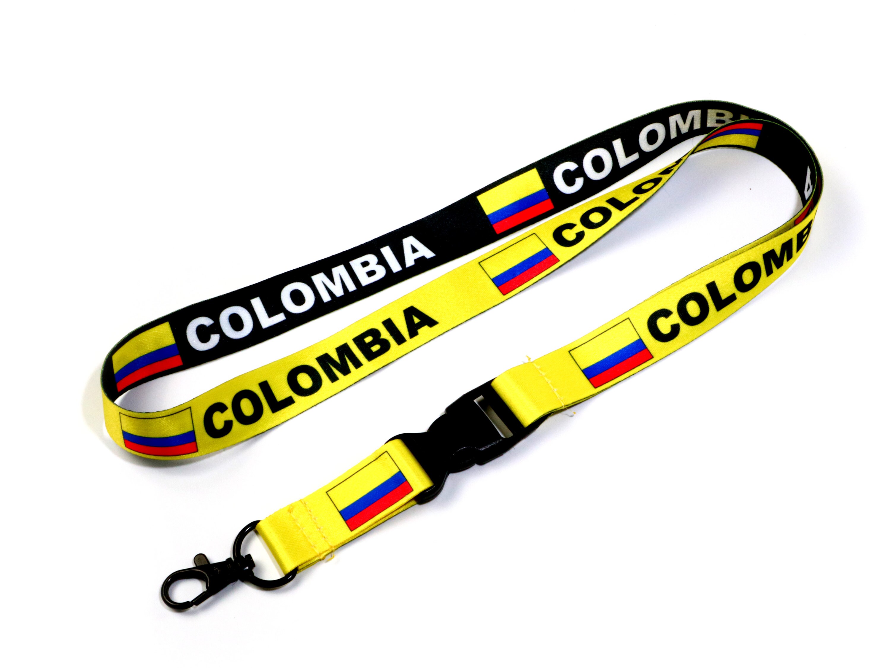 Colombia Lanyard Keychain Neck Strap Reversible ID Badge Etsy