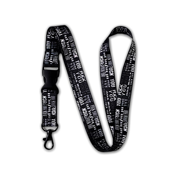 F*uck You Lanyard Keychain Neck Strap - Fck ID Badge Holder with Clip for Keys Fob -  Funny Gifts Key Chain for Men Women Friends Boyfriend