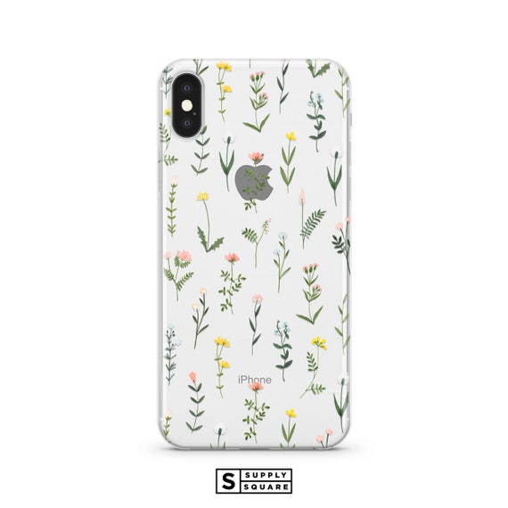 Clear Wildflower iPhone Case iPhone Xs Max Case iPhone Xr Etsy