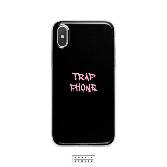 Iphone X Case Black And Pink Trap Phone Iphone Xs Max Iphone 8 Etsy