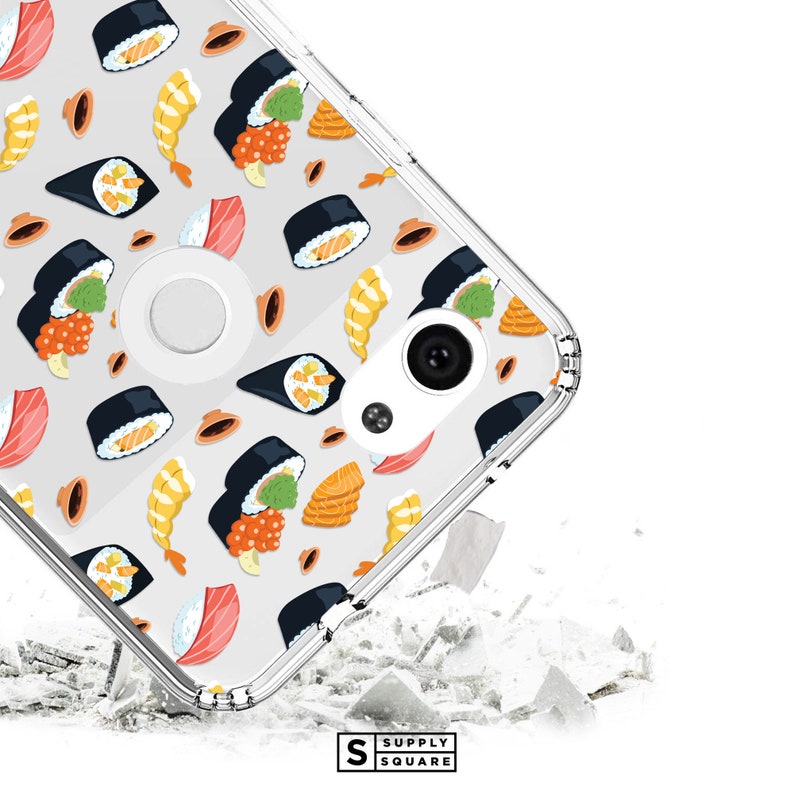 Pixel 4a Case Pixel 3XL Case Tech Accessories Pixel 4 XL Case Pattern Pixel 3a XL Case Pixel 2 XL Case Clear Sushi Pixel Case