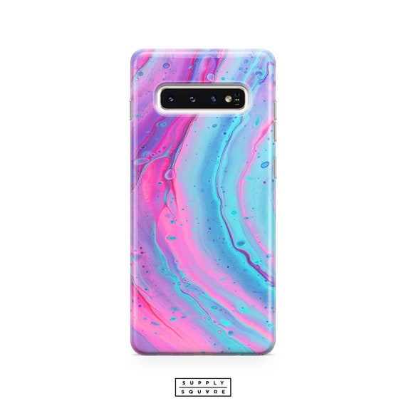 Blue and Purple Swirls Samsung S10 Case