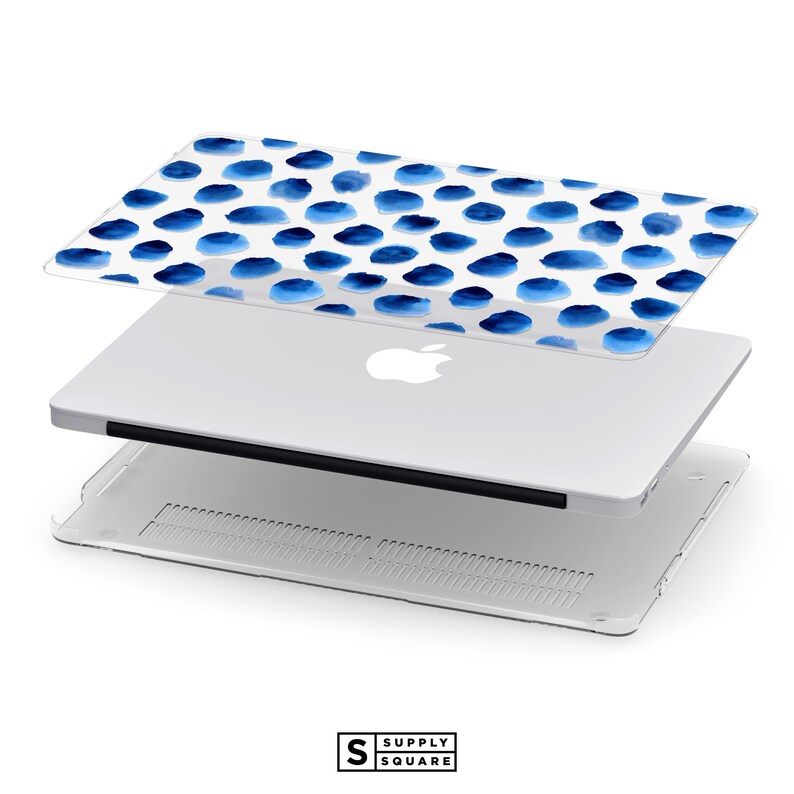 Polka Dot MacBook Case MacBook Pro 13 Case Blue MacBook Air 13 Case 12 Inch Watercolor 16 Inch 11 Inch 13 Inch Clear Mac 15 Inch