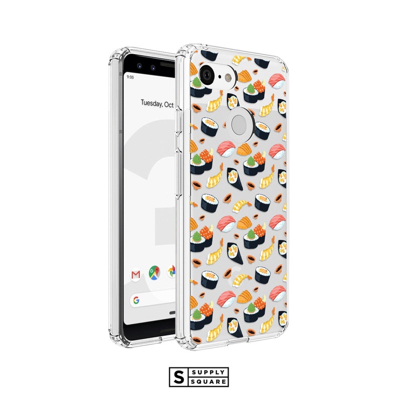 Pixel 4a Case Pixel 3XL Case Tech Accessories Pixel 4 XL Case Pattern Pixel 3a XL Case Pixel 2 XL Case Clear Sushi Pixel Case