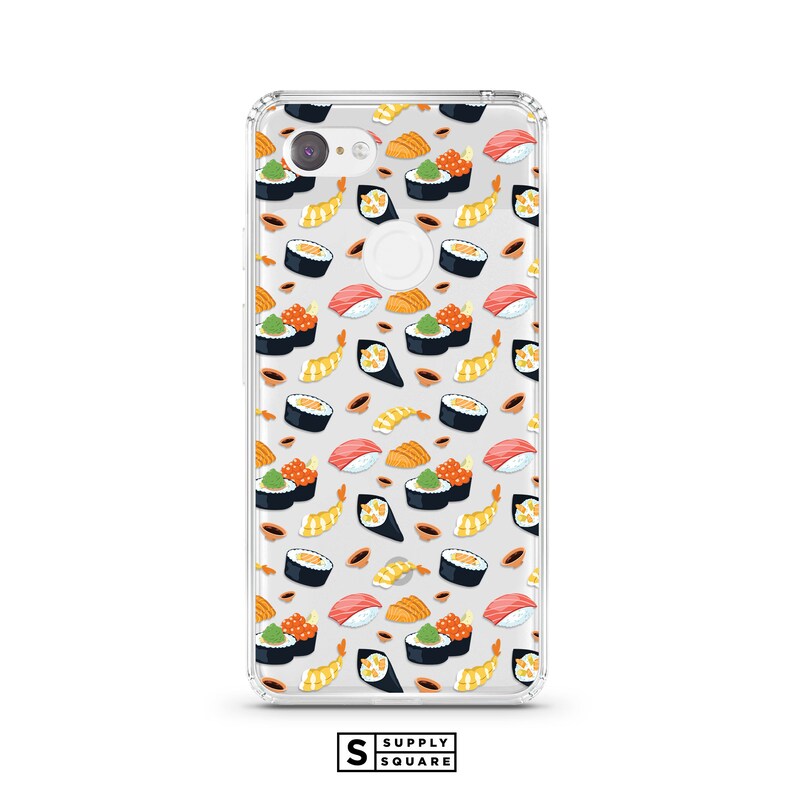 Pixel 4a Case Pixel 3XL Case Tech Accessories Pixel 4 XL Case Pattern Pixel 3a XL Case Pixel 2 XL Case Clear Sushi Pixel Case