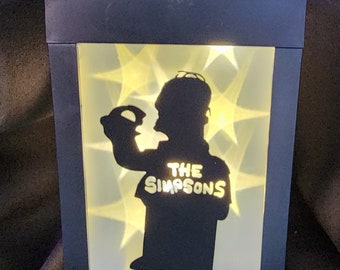 Handmade The Simpsons Silhouette Lantern with Free Shipping