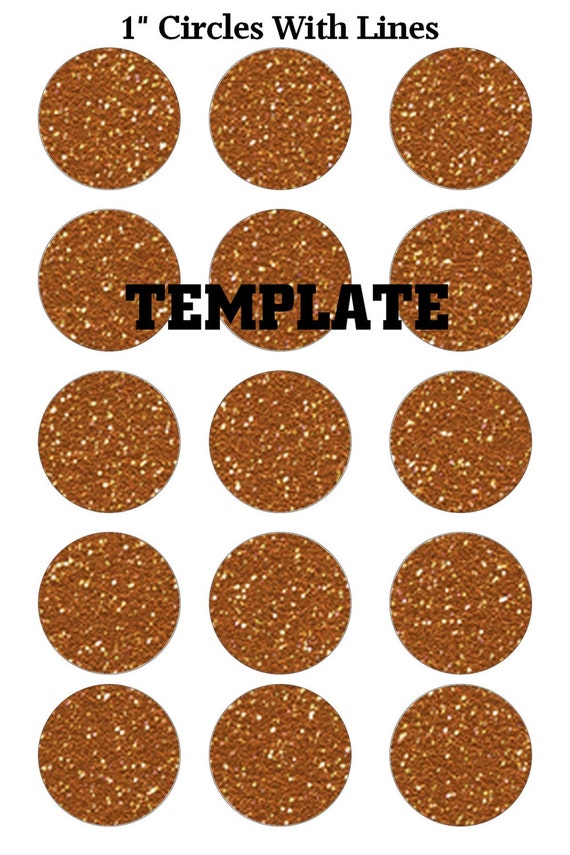 Bottle Cap Circle Template 1 Inch With and Without Lines DIY Etsy