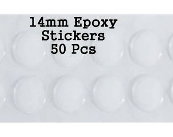 14mm Clear Epoxy Cabs, Resin Epoxy Stickers, DIY Crafts, 50 Pcs Epoxy Dots, High Quality Epoxy Dots