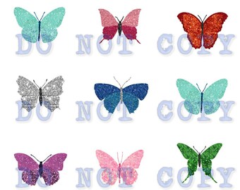 Butterfly Collage Bottle Cap Sheet, One inch circles,  Jewelry and craft photos,  Digital Download