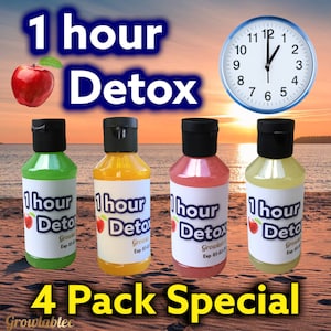 1 Hour Detox - Formulated For Green Leaf Smokers - 4 Pack Special 4oz