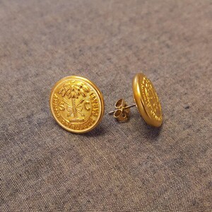 Citadel Button Earrings image 2