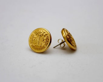 Citadel Button Earrings