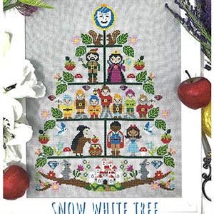 New Tiny Modernist &quot;Snow White Tree&quot; Cross Stitch Chart