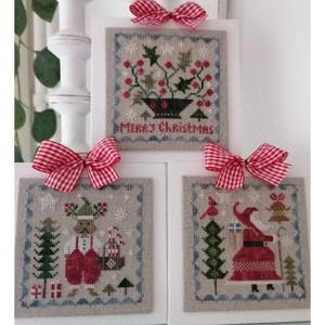 New Tralala &quot;1 2 3 Noel&quot; French Cross Stitch Chart;  coded for Classic Colorworks and Gentle Art Fibers