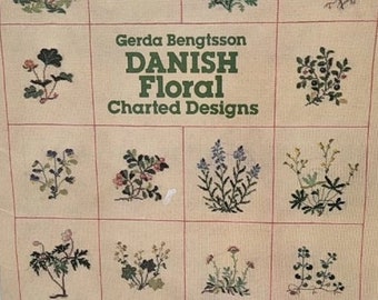 Gerda Bengtsson "Danish Floral Charted Designs" 1980 cross-stitch booklet