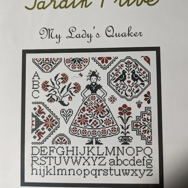 New Jardin Prive "My Lady's Quaker" French cross-stitch chart;  uses DMC floss