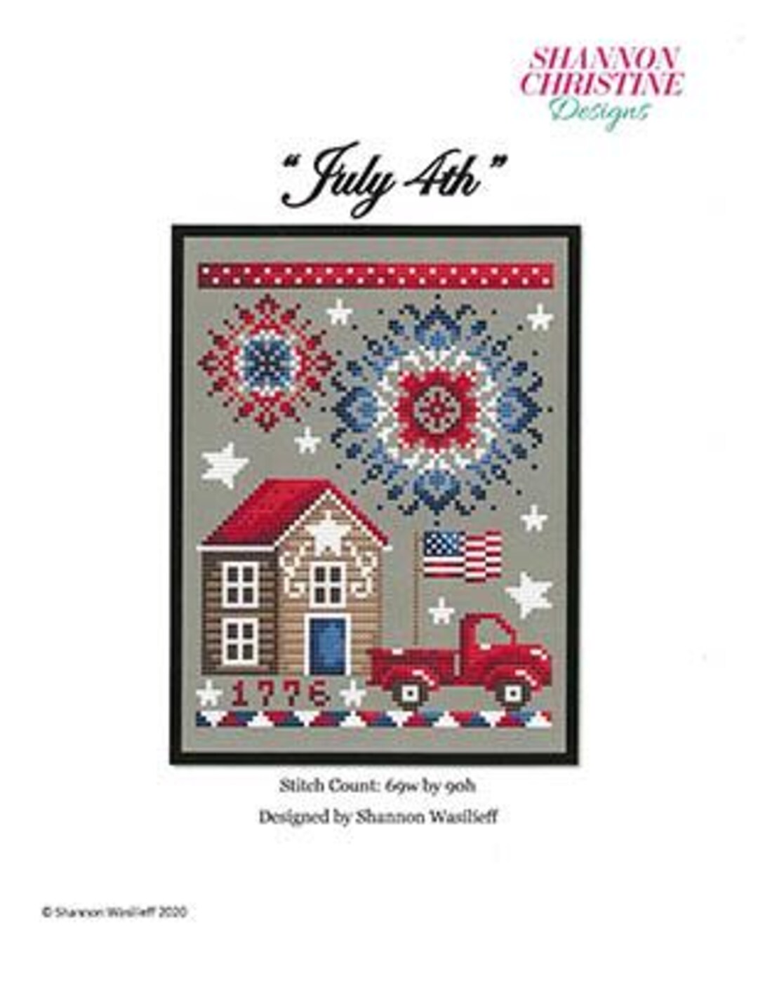 New Shannon Christine Designs "july 4th" Cross Stitch Chart - Etsy