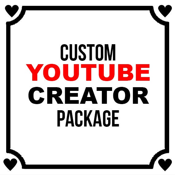 Custom Youtube Creator Package Etsy