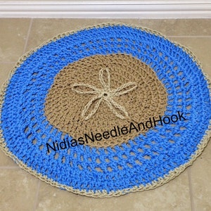Häkelteppich mit Sanddollar-Muster