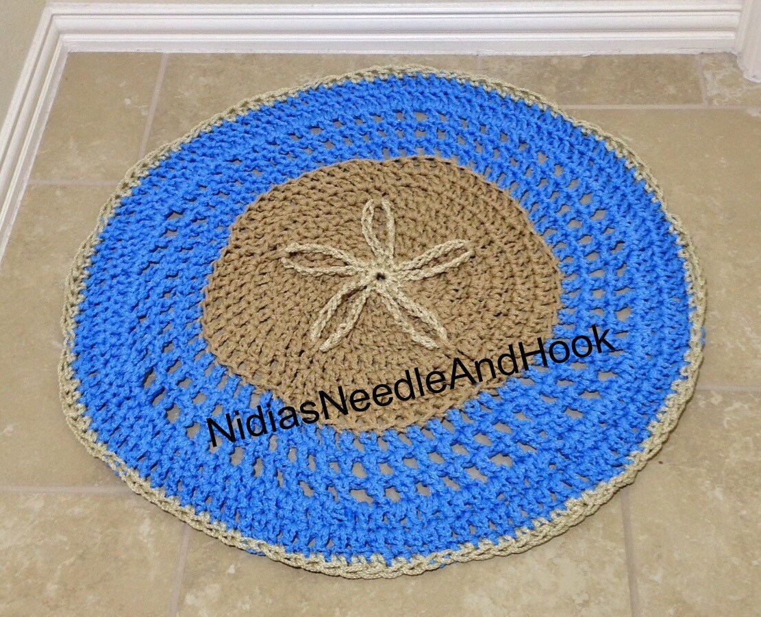 Crochet Rug Sand Dollar Pattern Etsy