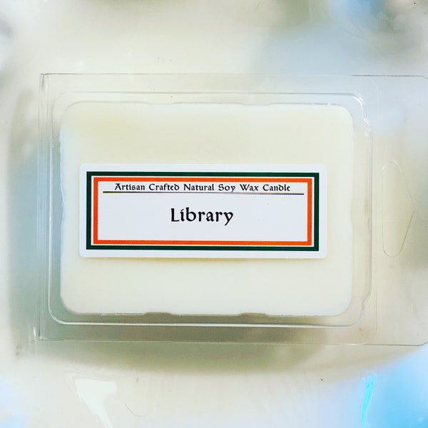 Library Soy Wax Melts, Leather Bound Book Scented Wax Melts, Scented Wax Cubes, Wax Melts For A Wax Warmer