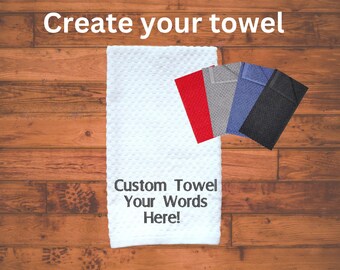 Personalized Embroidered Kitchen Towel - Family Name Kitchen Towel - Wedding Gift - Birthday Gift for any occasion
