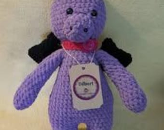 crochet DILBERT DRAGON stuffie