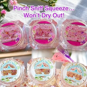 Relaxation Gel Putty Aromatherapy Essential Oils Clear with Flowers Mini Sets of 3 Relief Calm Therapy Self Care Gift Dough Squishy Fidget