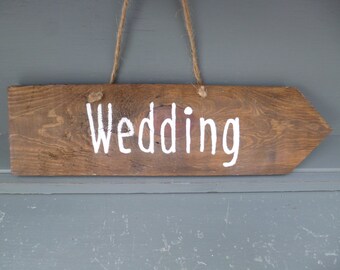 Rustic Wedding Arrow Sign