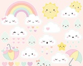 People Who Have Favorited Cute Weather Clipart Pastel Rainbow Clipart Kawaii Cloud Clipart Scrapbook Cute Planner Accessories Kawaii Wheater Clipart C036 By Mycutedoodles Etsy