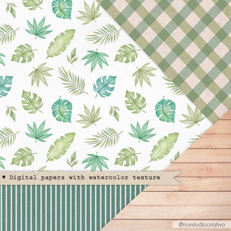 Papel digital de acuarela Safari decoración de fondo Safari | Etsy