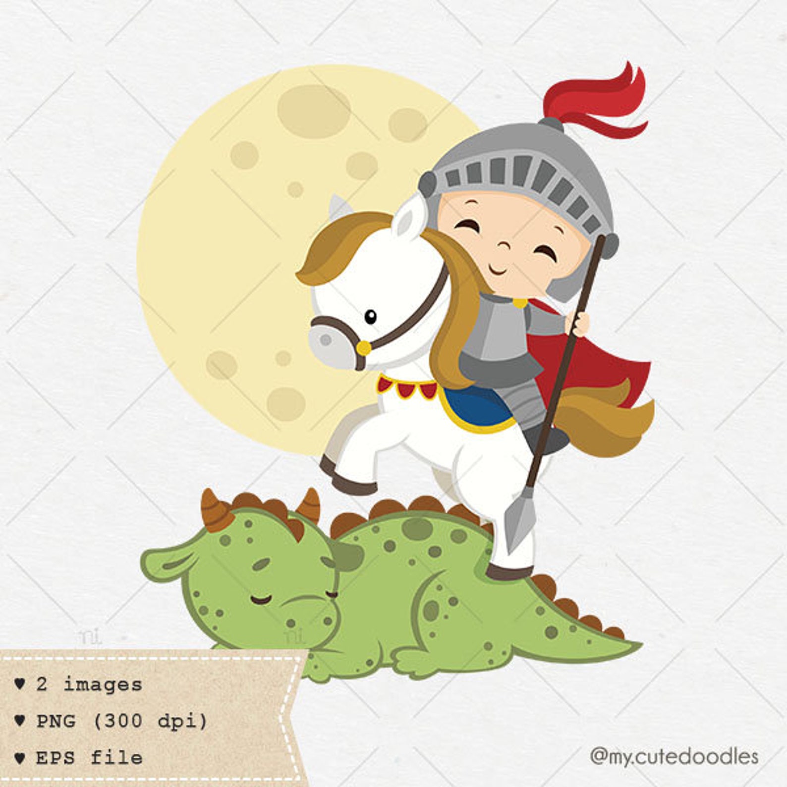 Saint George and dragon clipart Saint George icon christian | Etsy