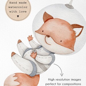 Astronaut Watercolor Clipart Cute Space Animals Planet - Etsy Canada