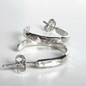 Sterling Silver Hammered Earrings