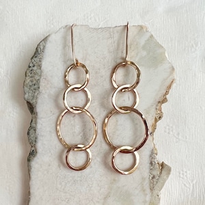 14k Gold Filled Circle Dangle Earrings