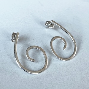 Curly Post Earrings