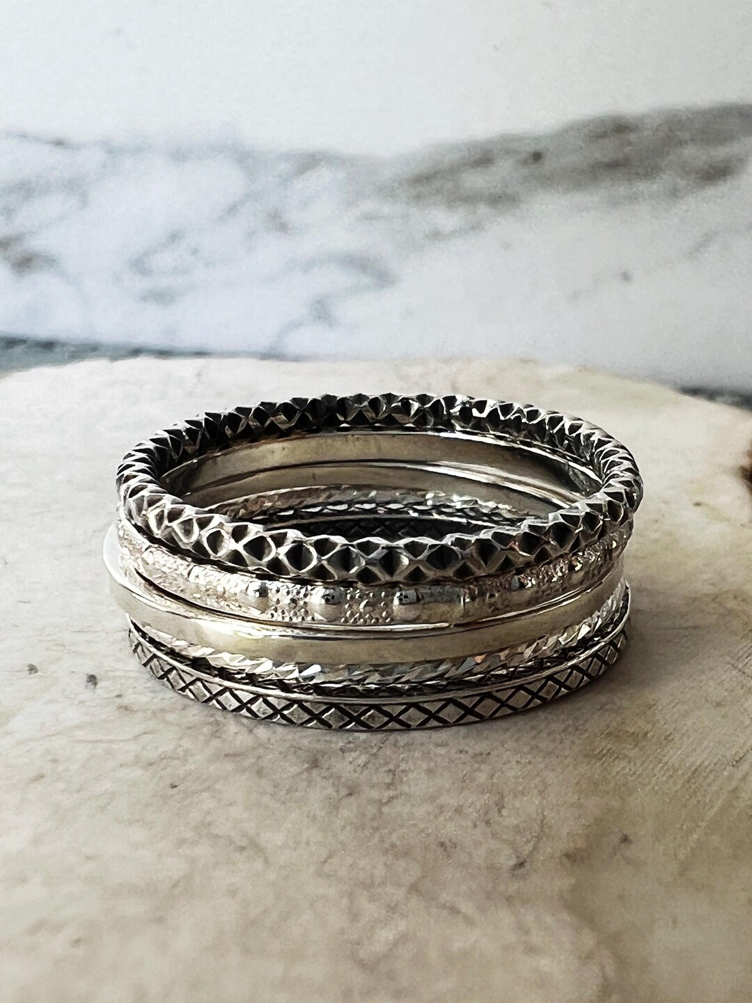 Sundance Stackable Rings Set Stacking Ring Set | Sterling Silver Stackable Rings - Etsy